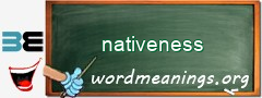 WordMeaning blackboard for nativeness